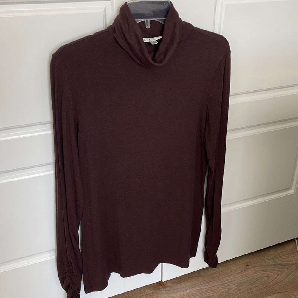 CAbi #791, Brown turtleneck, size large